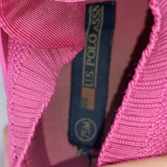U.S. Polo Assn. Barbiecore Pink Sneakers Lightweight Knit Design (#5) - Picture 9 of 9